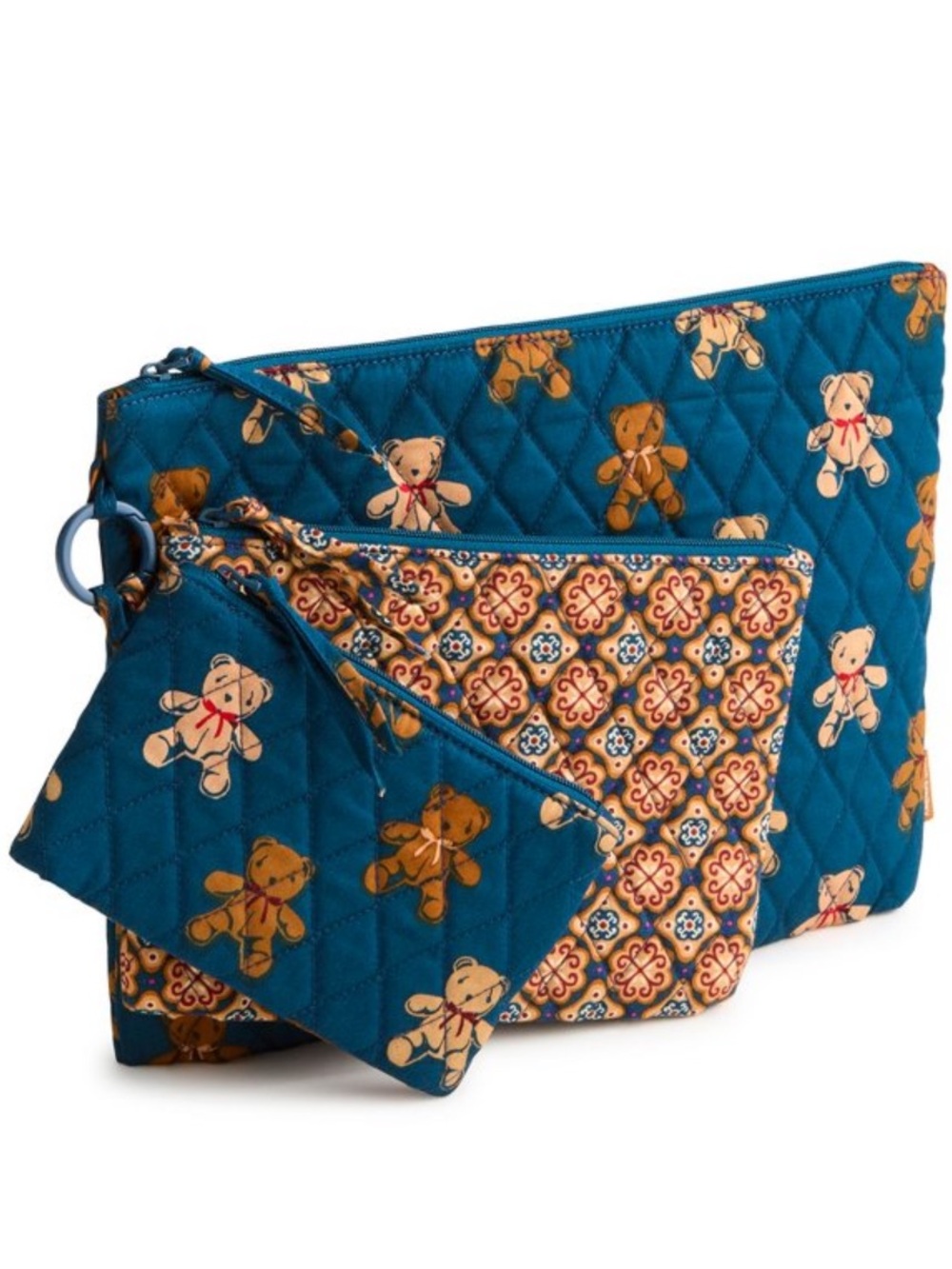 NWT-Vera Bradley-3 Pouch Organizer Set-Bunch of Bears 🐻 Print-$85 - Picture 13 of 14